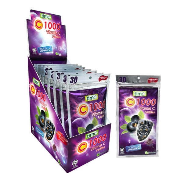 Timo Orange C 1000 Vitamin C Pastilles (blackcurrant)